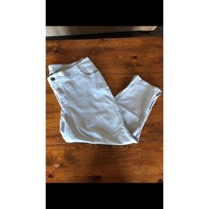 Lane Bryant stretch skinny jeans w/ zipper ankle.